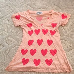 Wildfox Pink Heart Shirt